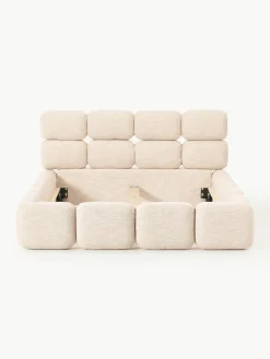 Westwing Collection Polsterbett Tayla aus Bouclé