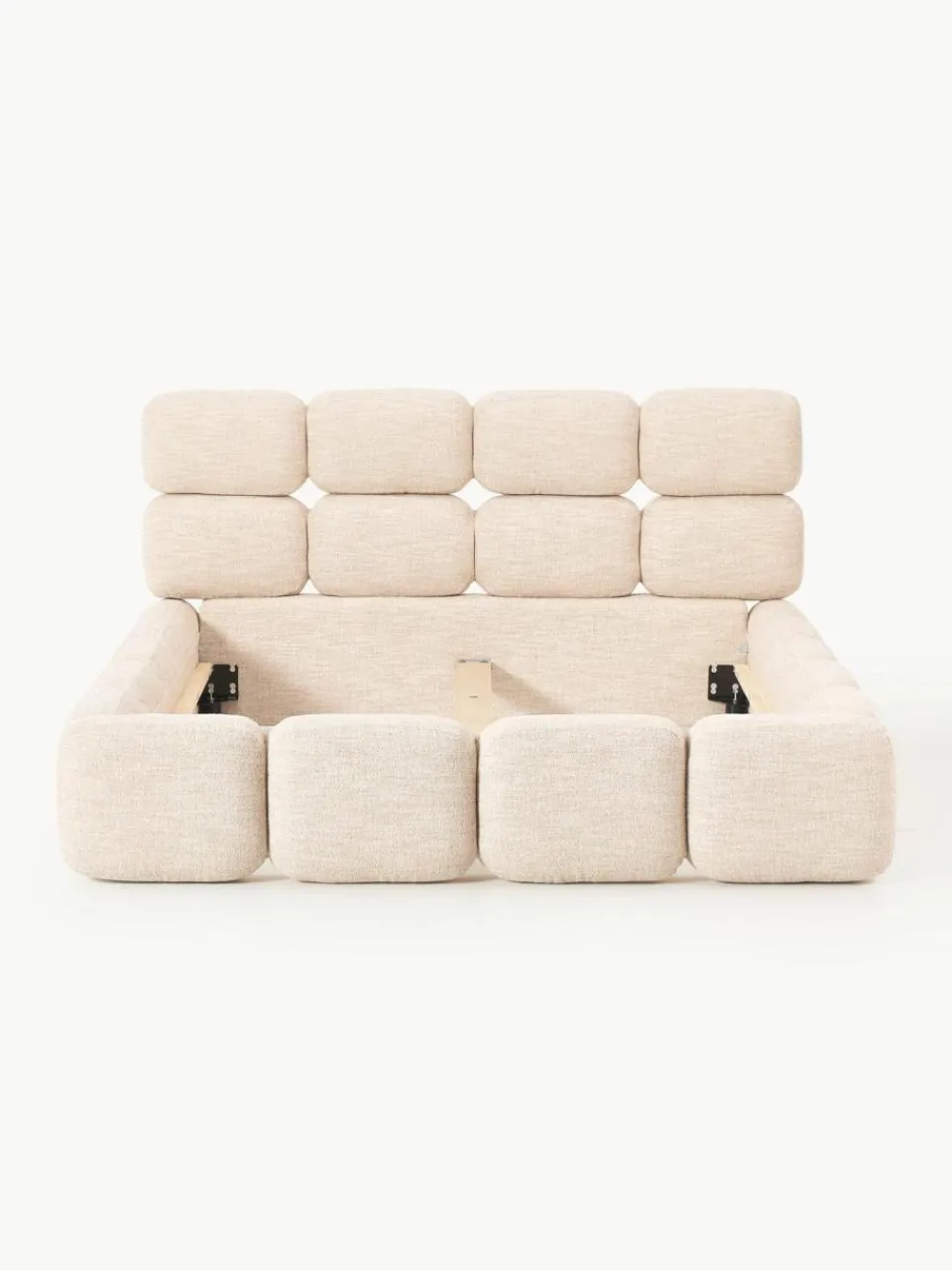 Westwing Collection Polsterbett Tayla aus Bouclé