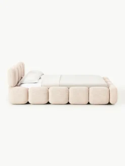 Westwing Collection Polsterbett Tayla aus Bouclé