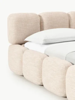 Westwing Collection Polsterbett Tayla aus Bouclé