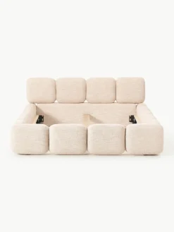 Westwing Collection Polsterbett Tayla aus Bouclé
