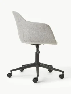 Westwing Collection Polster-Schreibtischstuhl Fiji mit schmaler Sitzschale