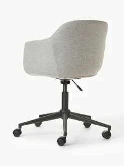 Westwing Collection Polster-Schreibtischstuhl Fiji mit schmaler Sitzschale