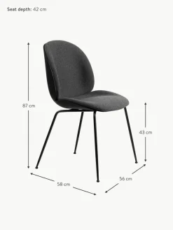 GUBI Polsterstuhl Beetle mit Sitzschale