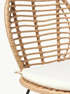 Westwing Collection Polyrattan-Stühle Cordula mit Sitzkissen, 2 Stück