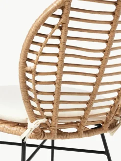 Westwing Collection Polyrattan-Stühle Cordula mit Sitzkissen, 2 Stück