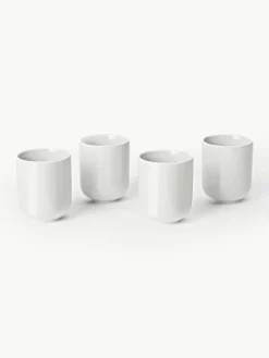 Westwing Collection Porzellan-Becher Nessa, 4 Stück