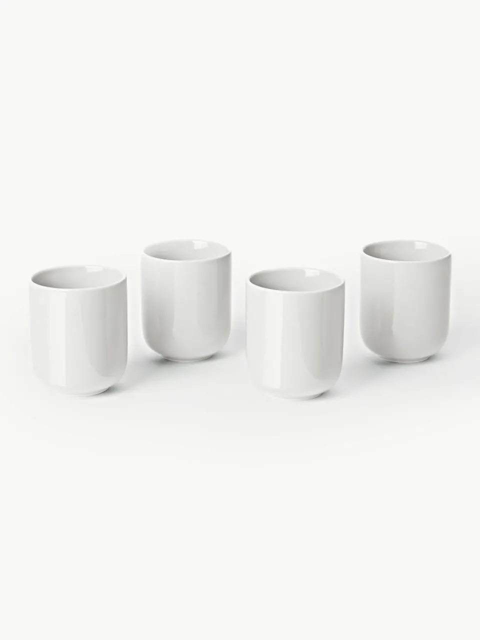 Westwing Collection Porzellan-Becher Nessa, 4 Stück