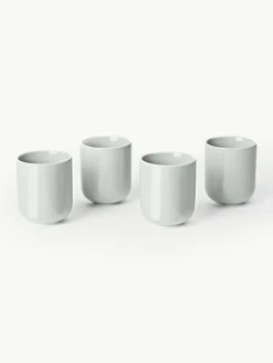 Westwing Collection Porzellan-Becher Nessa, 4 Stück