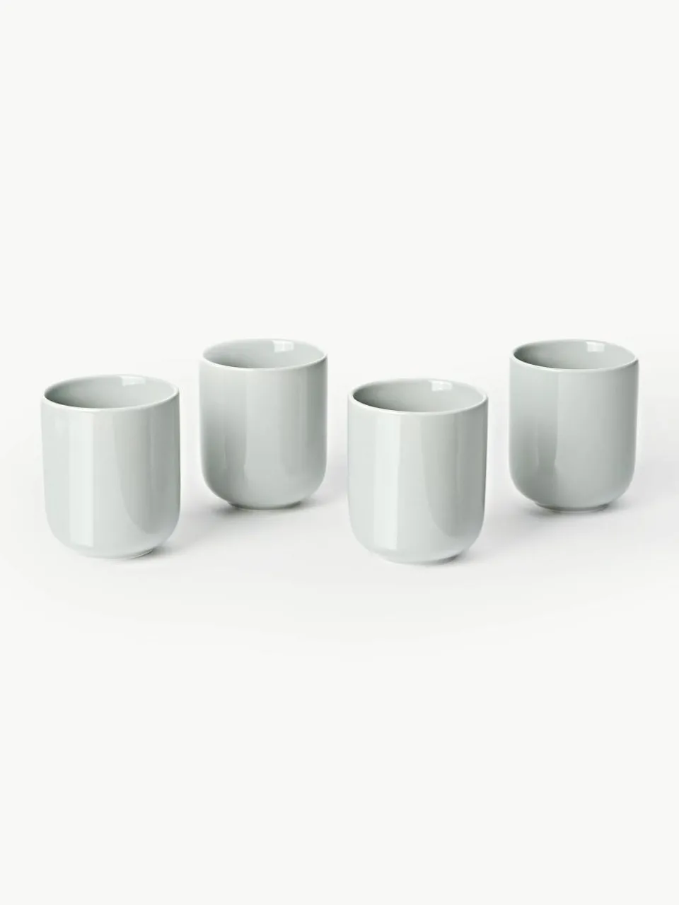 Westwing Collection Porzellan-Becher Nessa, 4 Stück