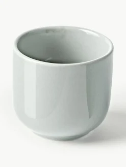 Westwing Collection Porzellan-Espressobecher Nessa mit Untertassen, 4 Stück