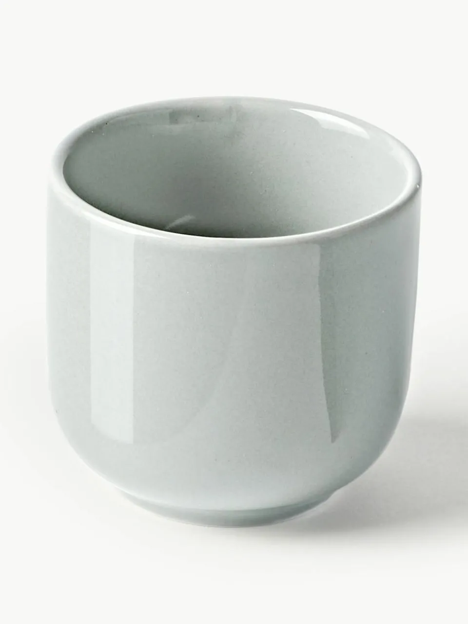 Westwing Collection Porzellan-Espressobecher Nessa mit Untertassen, 4 Stück
