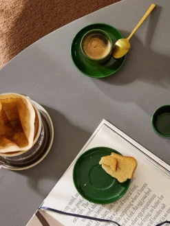 Westwing Collection Porzellan-Espressobecher Nessa mit Untertassen, 4 Stück