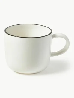 Westwing Collection Porzellan-Espressotassen Facile mit Untertassen, 2 Stück
