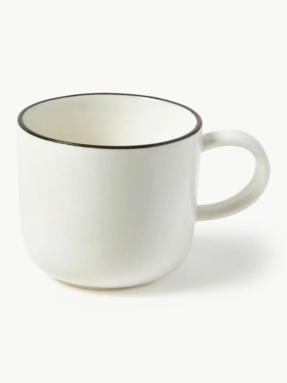 Westwing Collection Porzellan-Espressotassen Facile mit Untertassen, 2 Stück