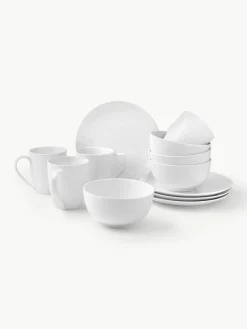 Westwing Collection Porzellan-Frühstücks-Set Delight Classic, 4 Personen (12-tlg.)