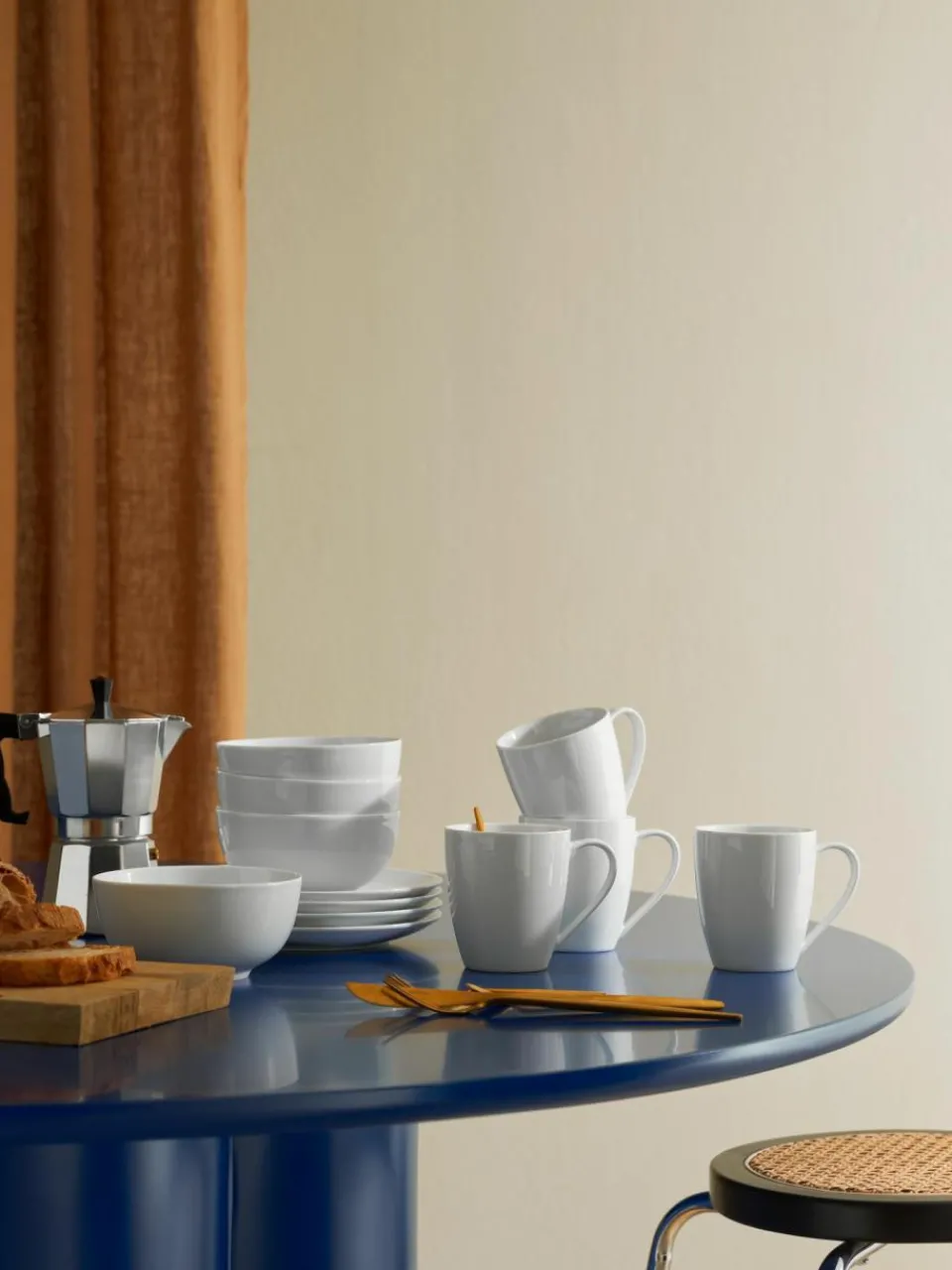 Westwing Collection Porzellan-Frühstücks-Set Delight Classic, 4 Personen (12-tlg.)