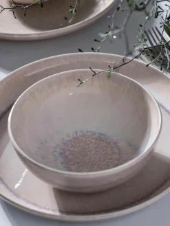 Villeroy & Boch Porzellan-Frühstücks-Set Perlemor Sand, 2 Personen (6-tlg.)