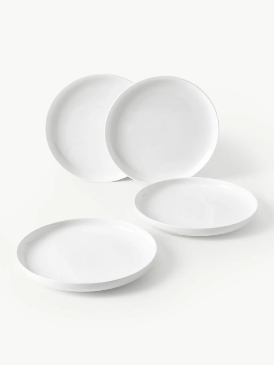 Westwing Collection Porzellan-Frühstücksteller Nessa, 4 Stück