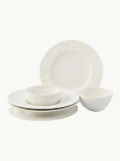 Villeroy & Boch Porzellan-Geschirr-Set Manufacture Rock, 2 Personen (6-tlg.)