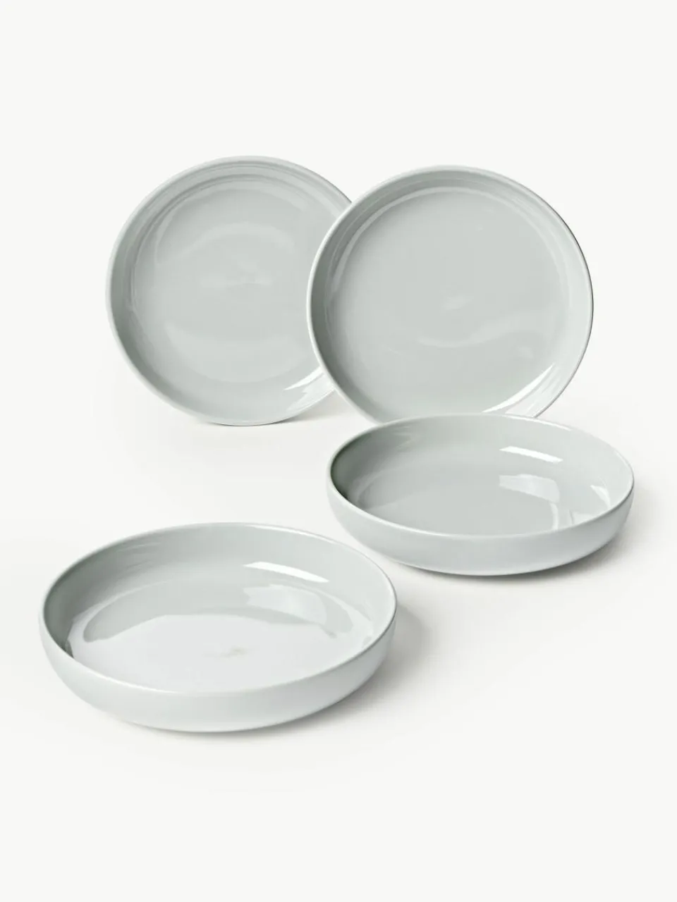 Westwing Collection Porzellan-Geschirr-Set Nessa, 4 Personen (12-tlg.)
