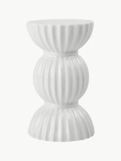Lyngby Porcelaen Porzellan-Kerzenhalter Tura mit geriffelter Oberfläche