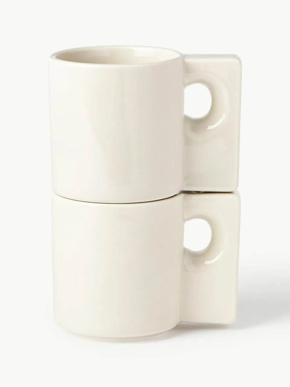 Westwing Collection Porzellan-Tassen Keira, 2 Stück