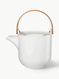 Asa Selection Porzellan-Teekanne Coppa sencha mit Holzgriff, 1 L
