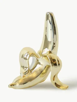 Jonathan Adler Porzellan-Vase Banana mit Gold, H 15 cm