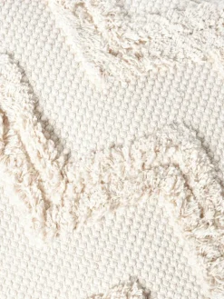 Westwing Collection Pouf Akesha mit getuftetem Zickzack-Muster