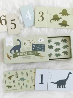 Kinder A Little Lovely Company Puzzle Dinosaurs zum Zahlen lernen