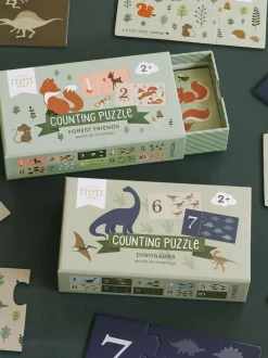 Kinder A Little Lovely Company Puzzle Dinosaurs zum Zahlen lernen