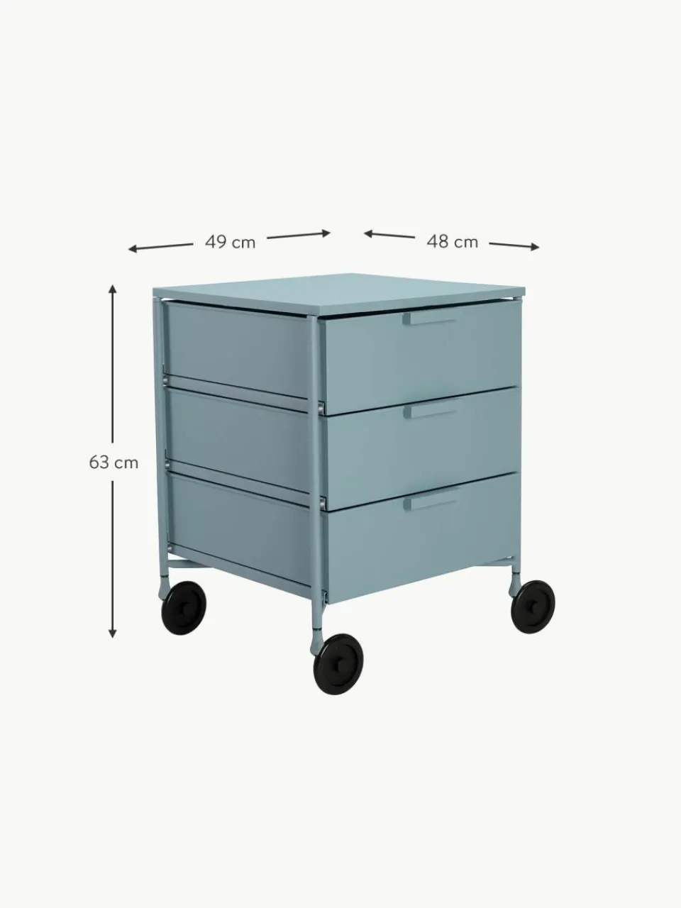 Kartell Rollcontainer Mobil mit 3 Schubladen