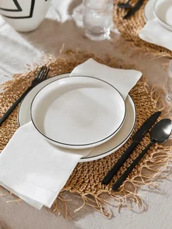 Cote Table Runde Tischsets Tressine aus Papierfasern, 6 Stück