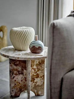 Bloomingville Runder Beistelltisch Jasmia aus Marmor