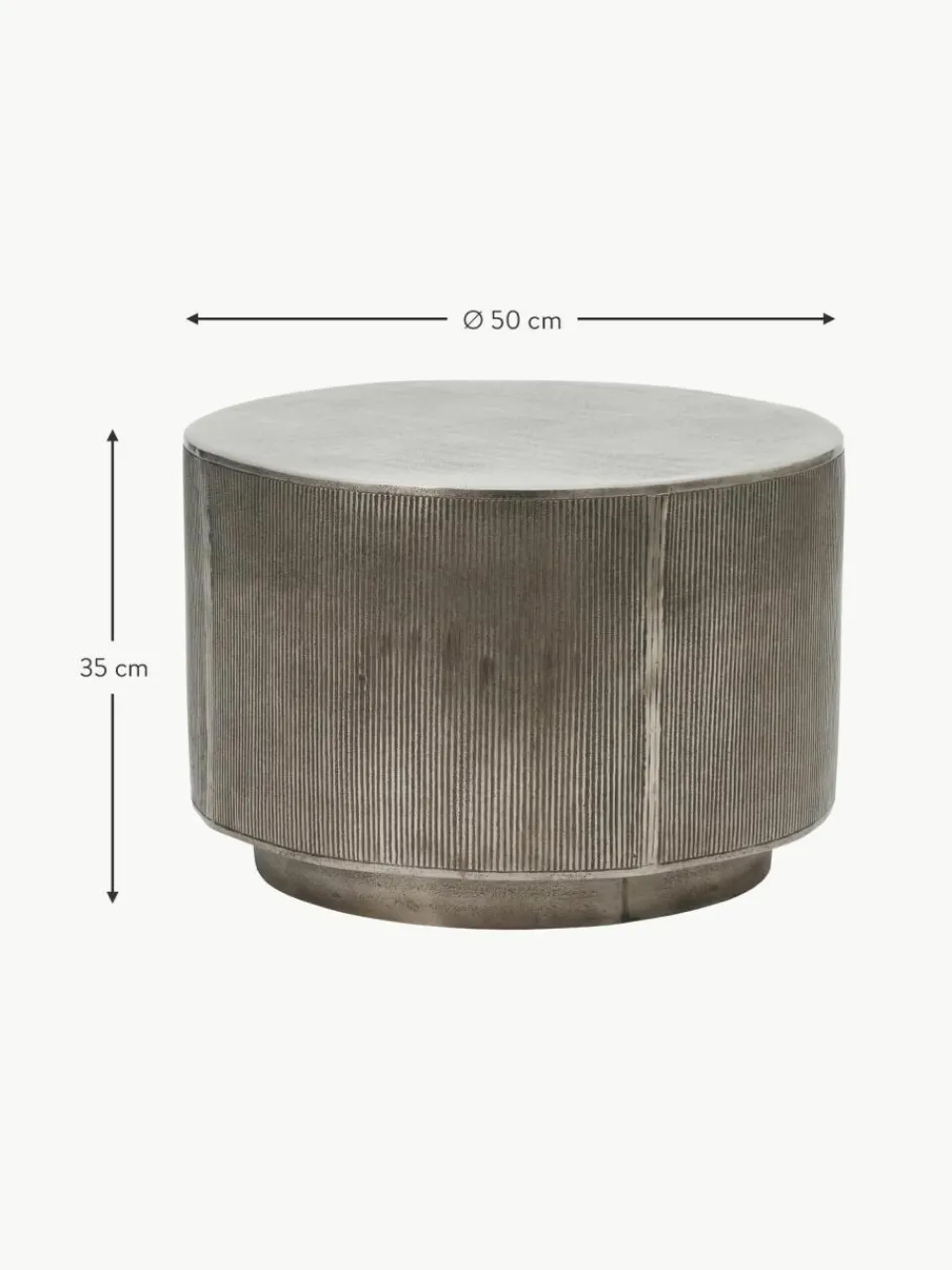 House Doctor Runder Couchtisch Rota mit Antik-Finish