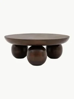 Westwing Runder Couchtisch Sculpt aus Mangoholz