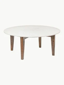 Bizzotto Runder Couchtisch Sylvester mit Marmorplatte