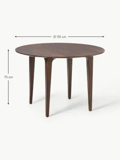 Westwing Collection Runder Esstisch Archie aus Mangoholz, Ø 110 cm