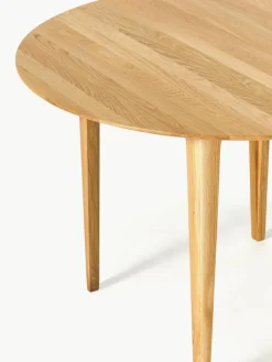 Westwing Collection Runder Esstisch Archie aus Eichenholz, Ø 110 cm