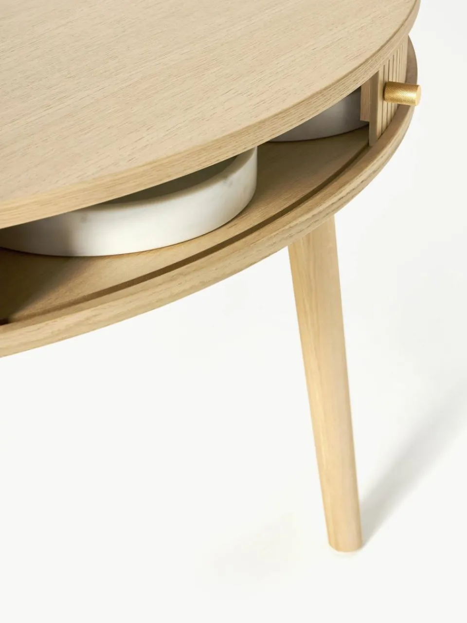 Westwing Collection Runder Esstisch Calary mit Stauraum, Ø 120 cm