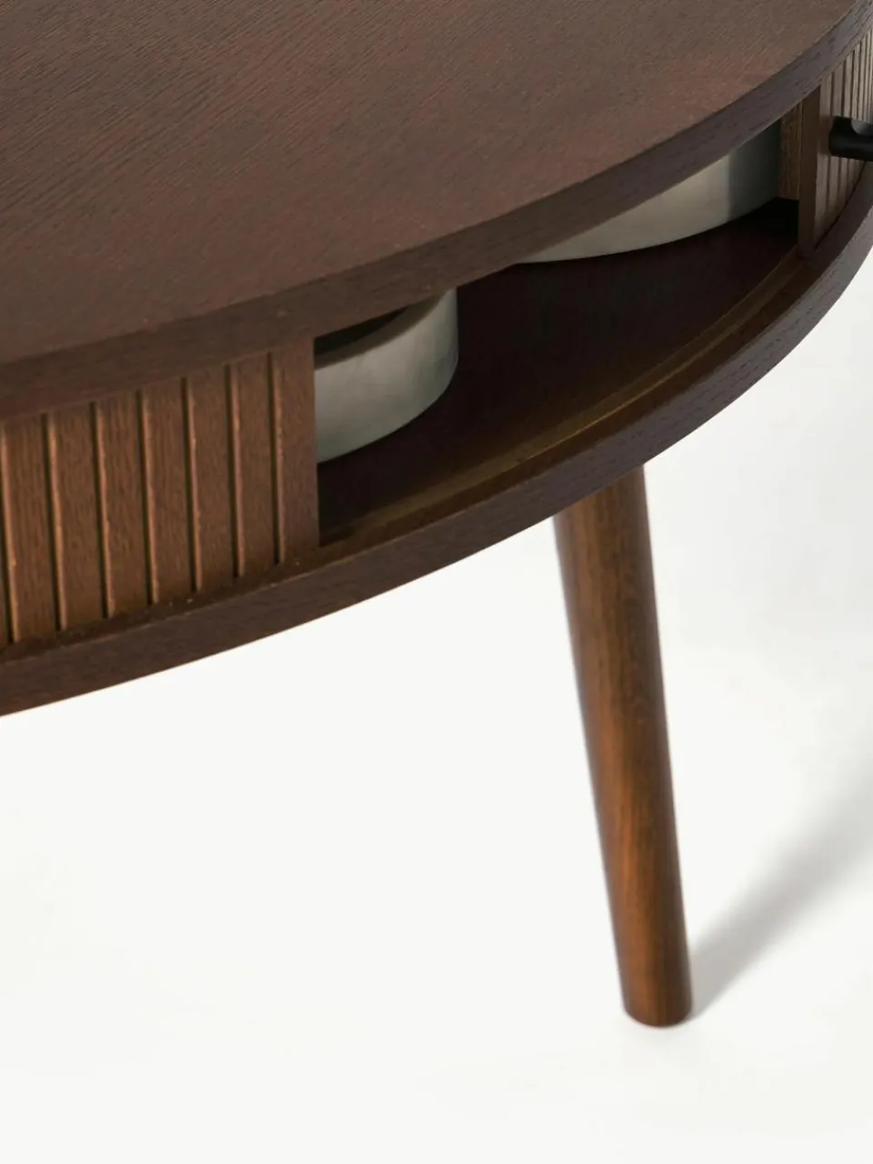 Westwing Collection Runder Esstisch Calary mit Stauraum, Ø 120 cm