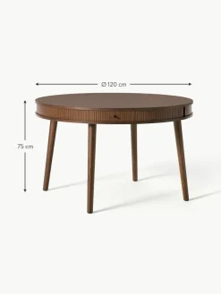 Westwing Collection Runder Esstisch Calary mit Stauraum, Ø 120 cm