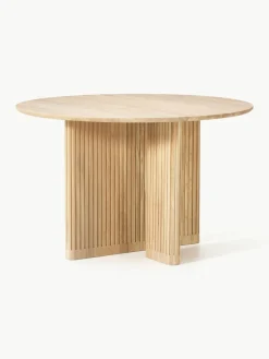 Westwing Collection Runder Esstisch Jolka aus Eichenholz, Ø 120 cm