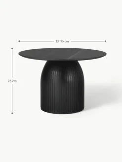 Westwing Collection Runder Esstisch Nelly mit Marmor-Tischplatte, Ø 115 cm