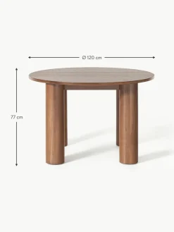 Westwing Collection Runder Esstisch Ohana aus Eichenholz, Ø 120 cm