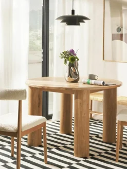 Westwing Collection Runder Esstisch Ohana aus Eichenholz, Ø 120 cm