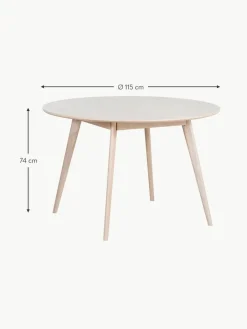 Rowico Runder Esstisch Yumi aus Eichenholz, Ø 115 cm