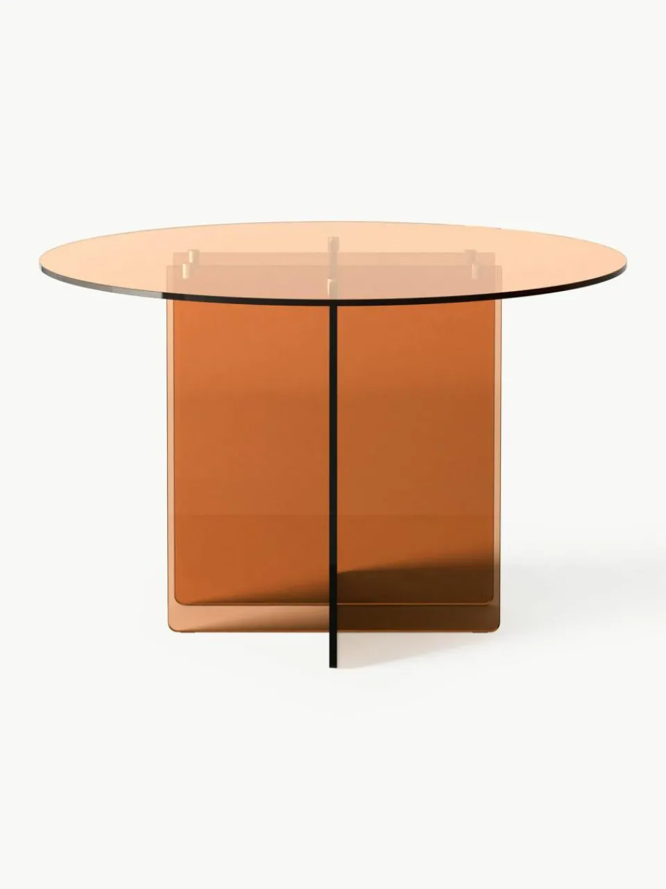 Westwing Collection Runder Glas-Esstisch Anouk, Ø 120 cm