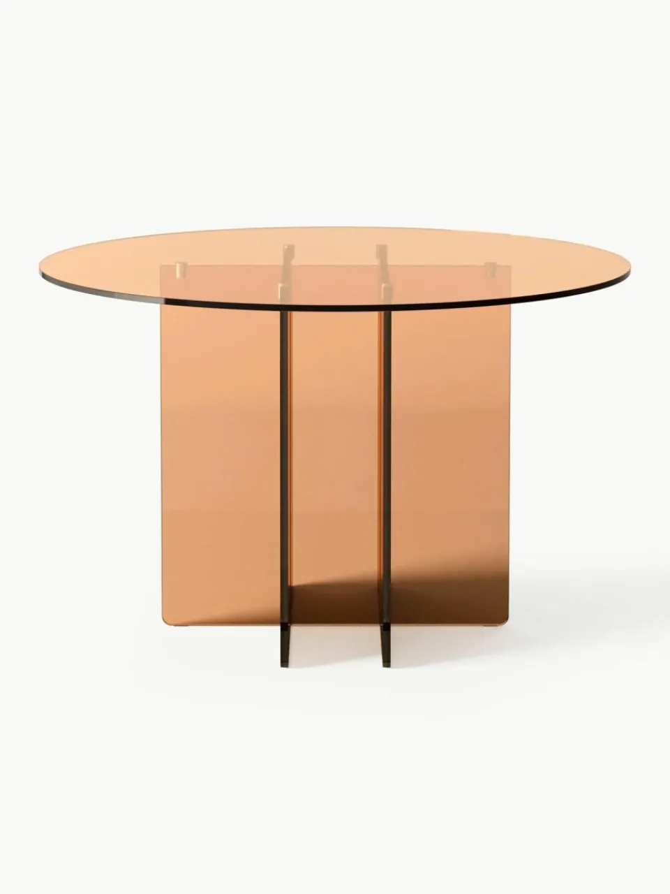 Westwing Collection Runder Glas-Esstisch Anouk, Ø 120 cm
